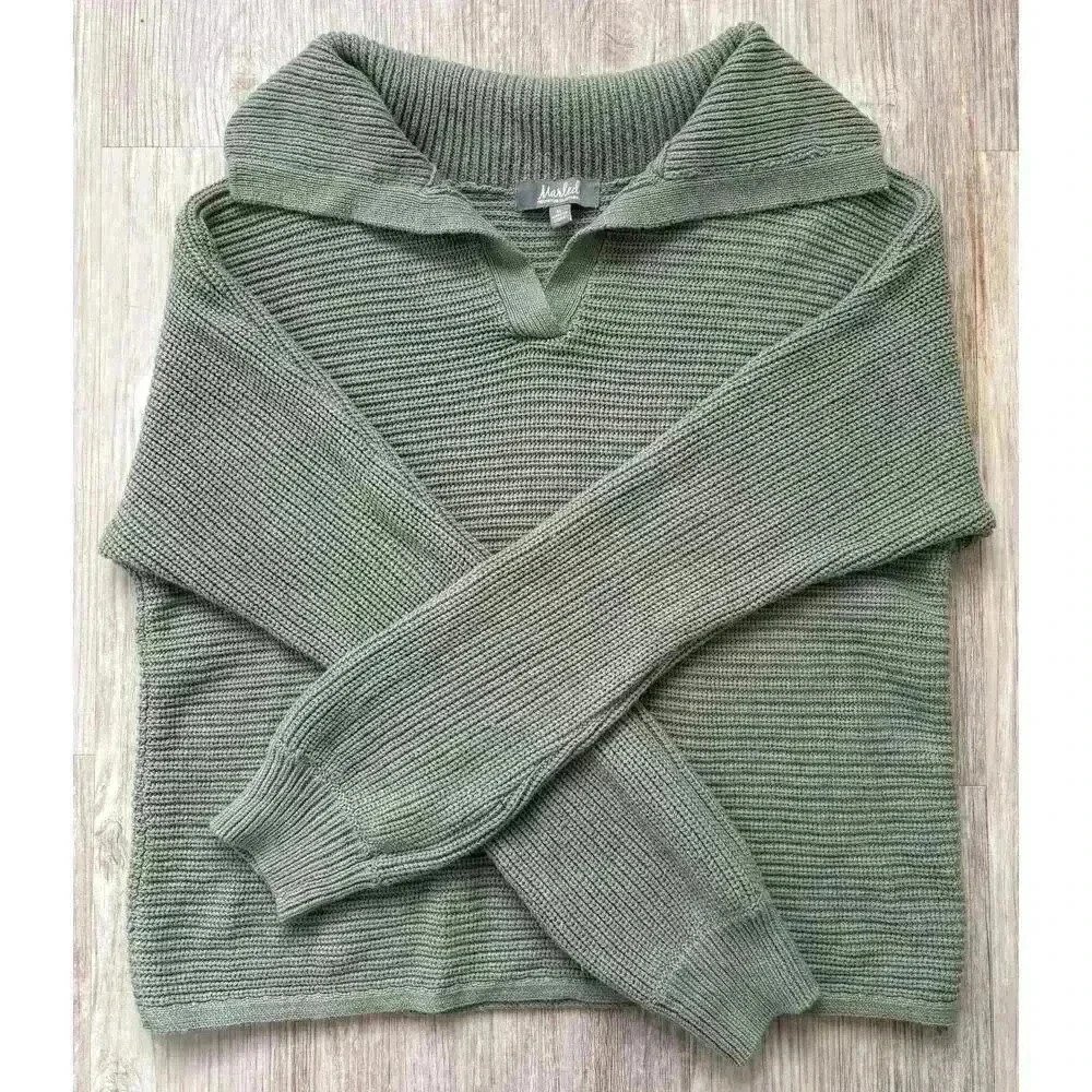 Marled Reunited Clothing | Women’s Collared Pullover Sweater | Medium